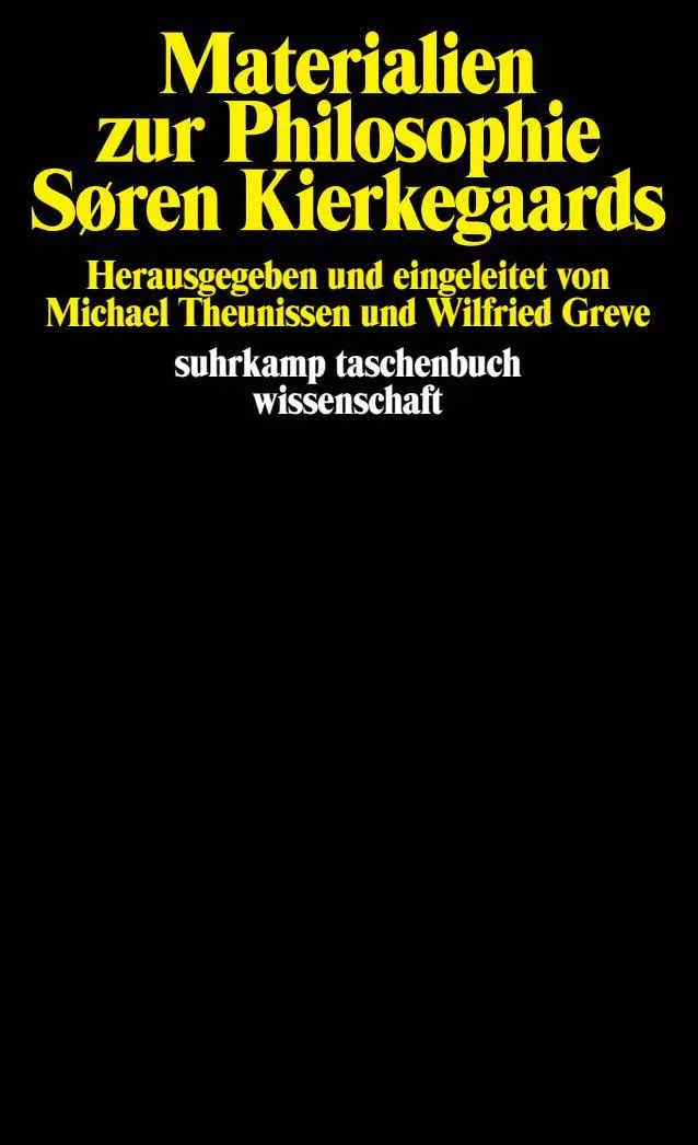 Cover: 9783518278413 | Materialien zur Philosophie Søren Kierkegaards | Greve (u. a.) | Buch