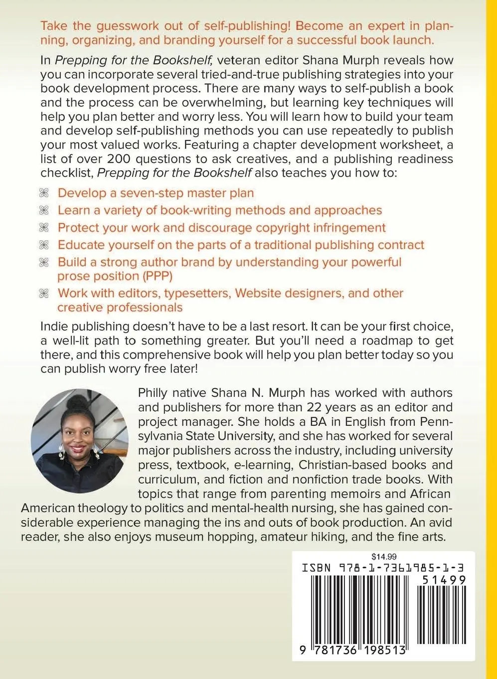 Rückseite: 9781736198513 | Prepping for the Bookshelf | Shana Murph | Taschenbuch | Englisch