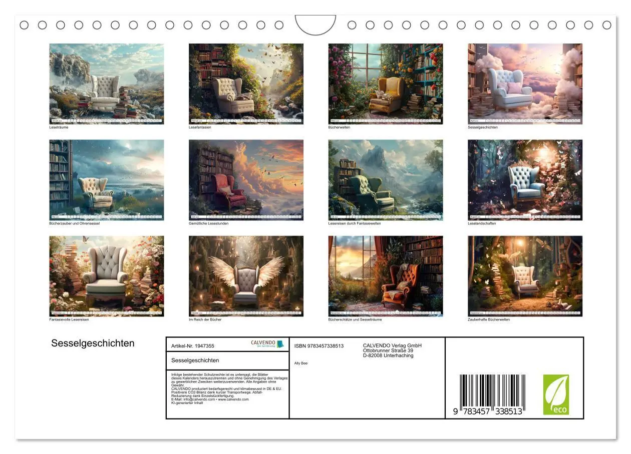 Bild: 9783457338513 | Sesselgeschichten (Wandkalender 2026 DIN A4 quer), CALVENDO...
