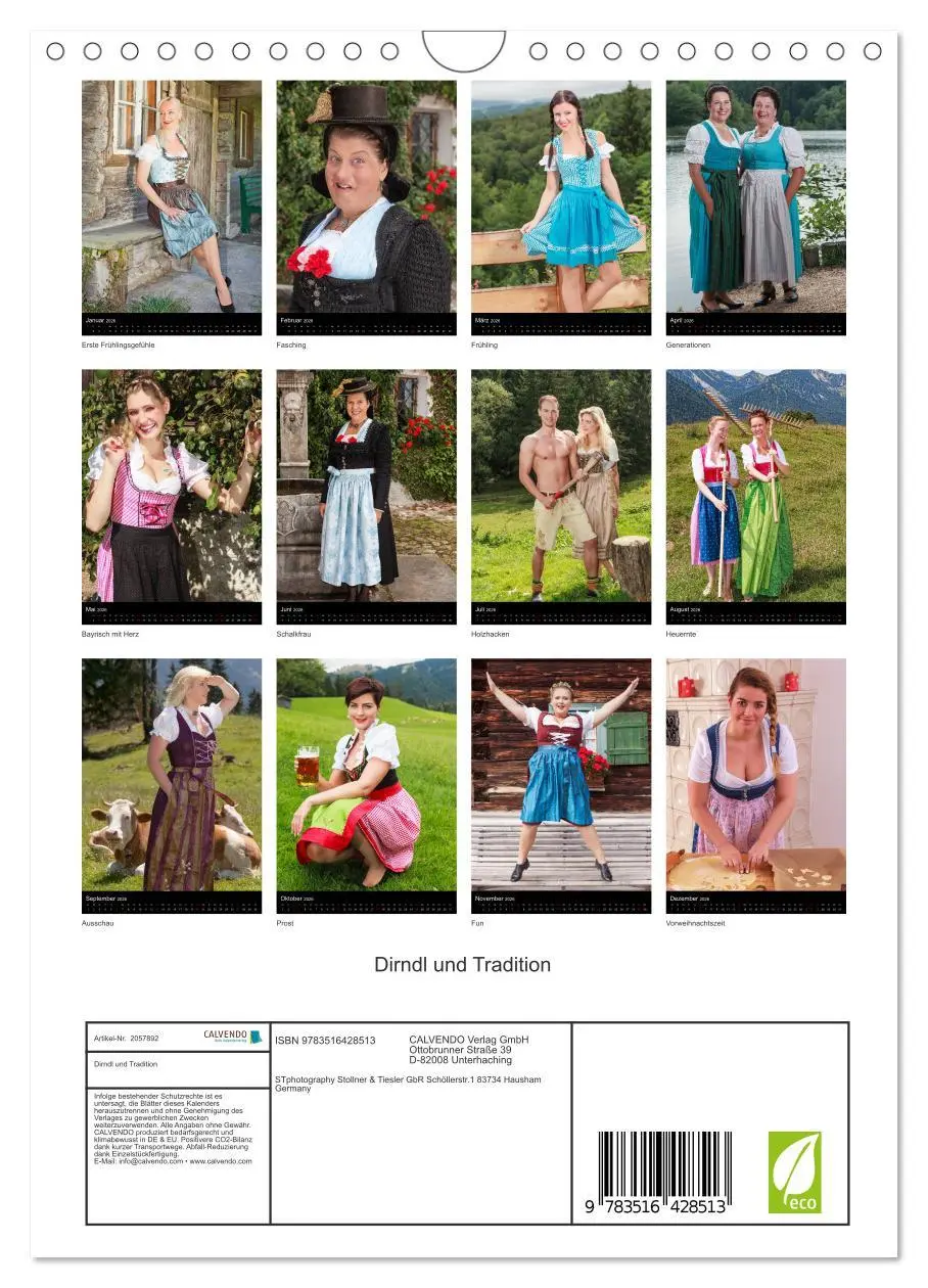 Bild: 9783516428513 | Dirndl und Tradition (Wandkalender 2026 DIN A4 hoch), CALVENDO...