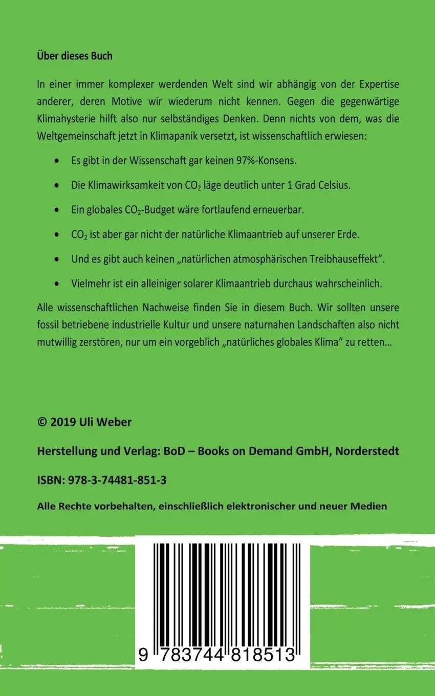 Rückseite: 9783744818513 | Mehr geht nicht | Ein klimawissenschaftliches Vermächtnis | Uli Weber