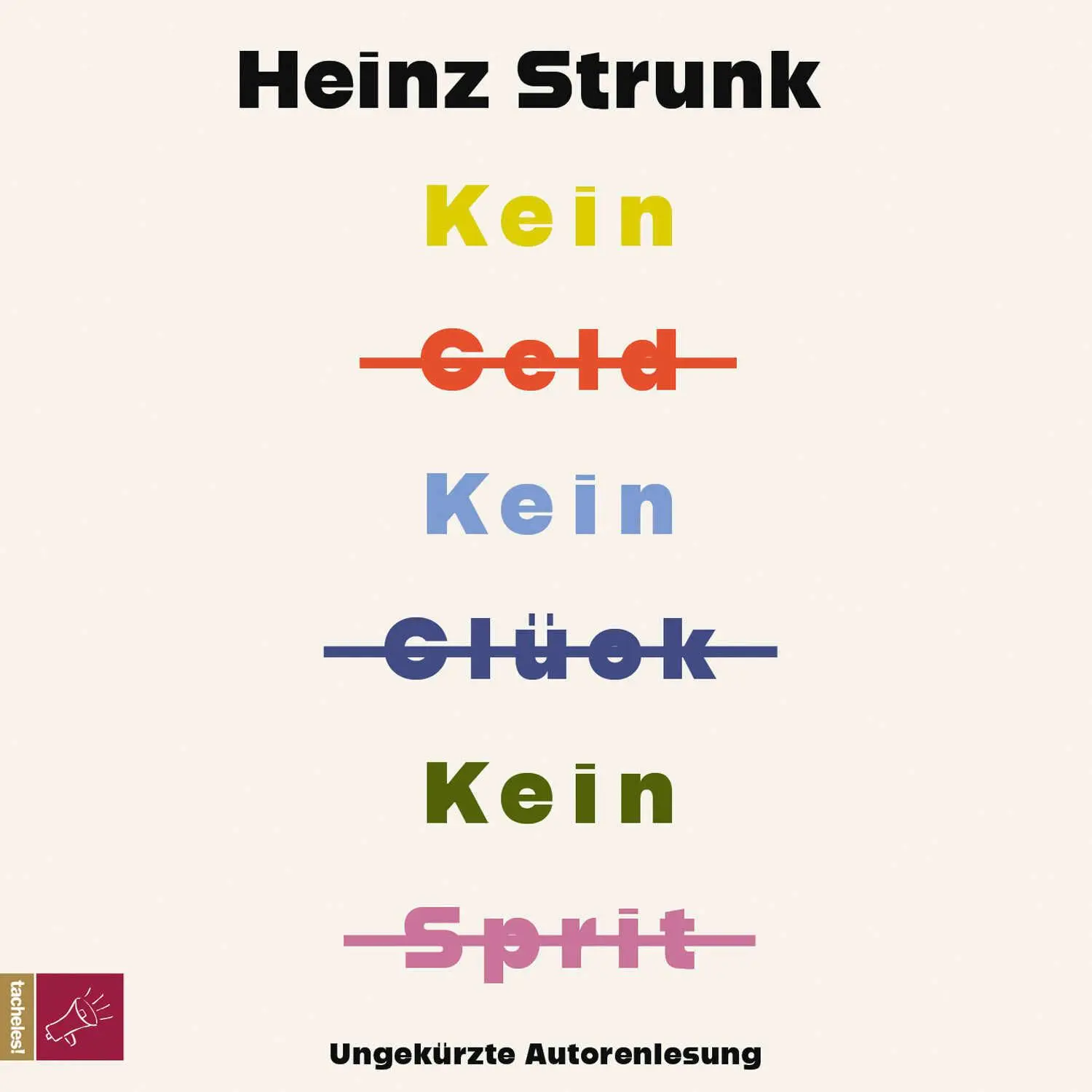 Cover: 9783864848513 | Kein Geld Kein Glück Kein Sprit | Erzählungen | Heinz Strunk | MP3