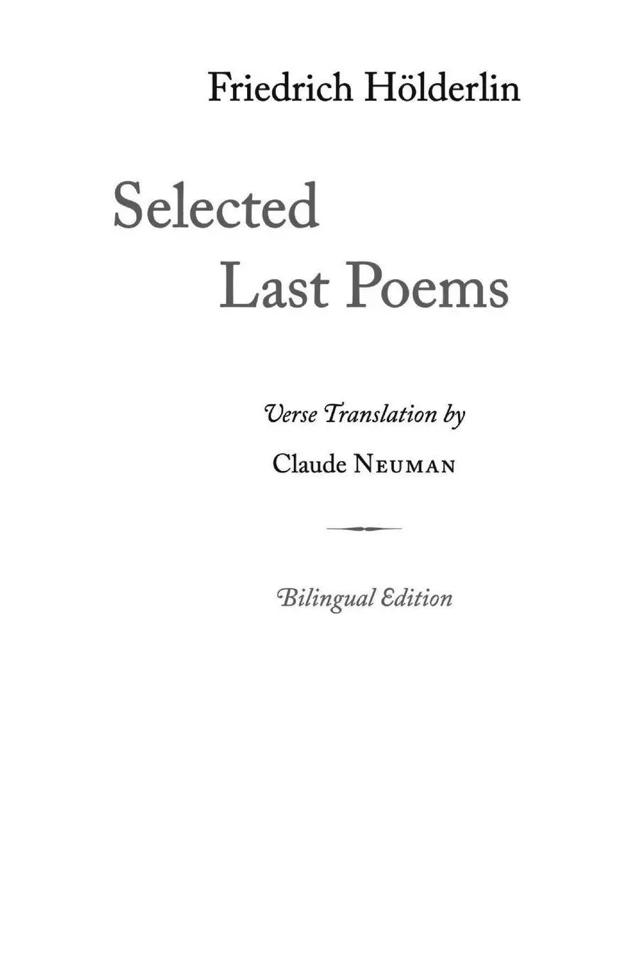 Cover: 9780359928613 | Selected Last Poems | Friedrich Hölderlin | Taschenbuch | Englisch