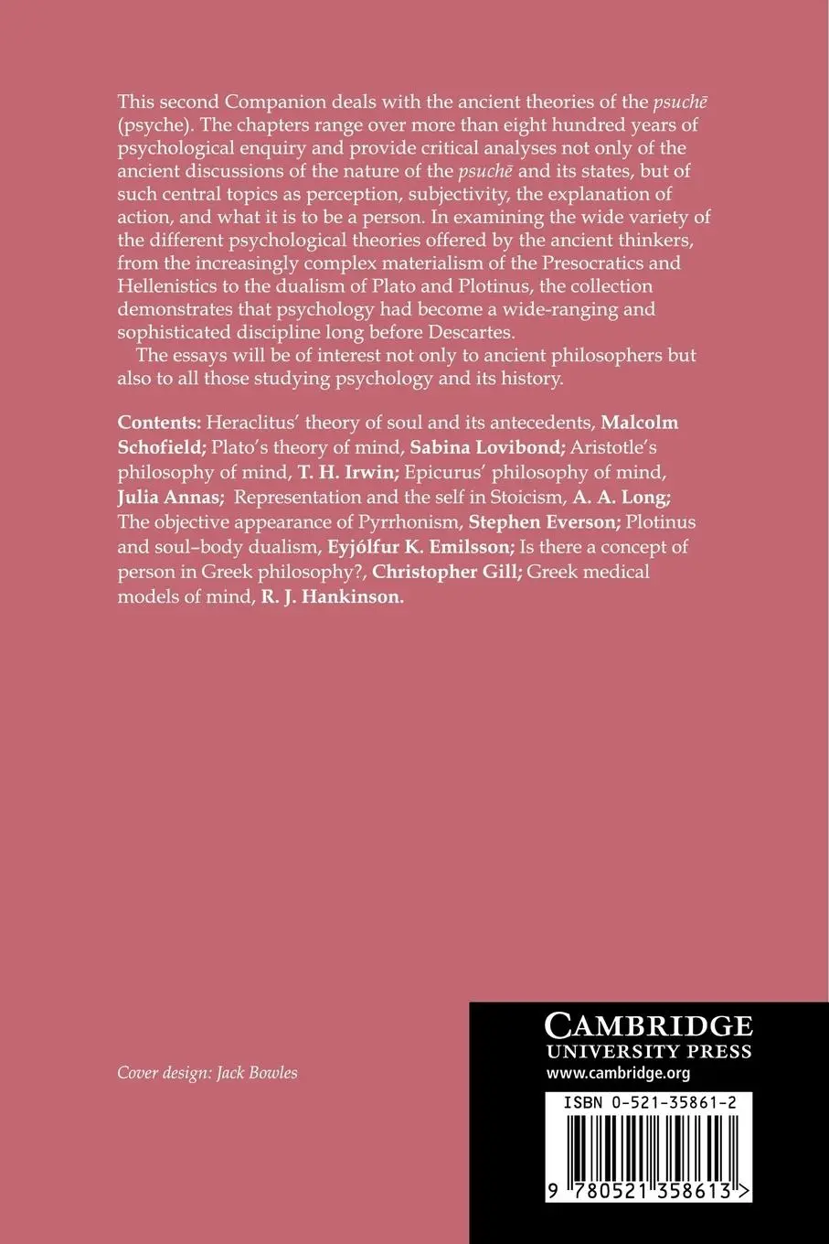 Rückseite: 9780521358613 | Psychology | Stephen Everson | Taschenbuch | Kartoniert / Broschiert