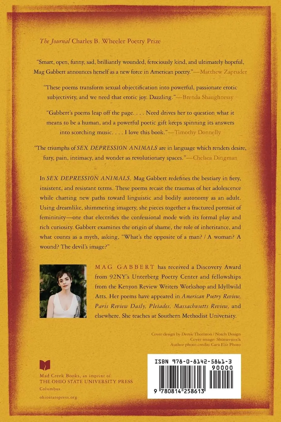 Rückseite: 9780814258613 | Sex Depression Animals | Poems | Mag Gabbert | Taschenbuch | Englisch