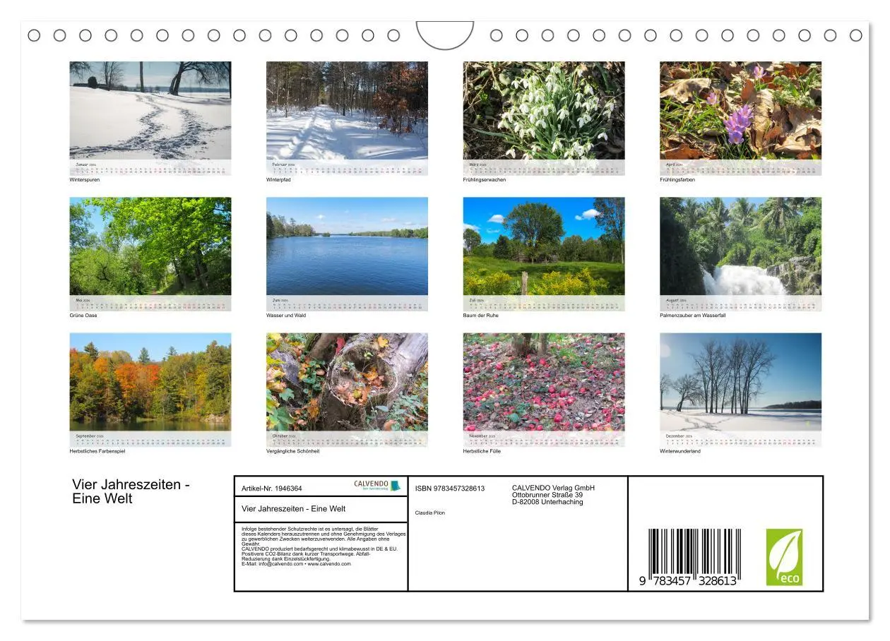 Bild: 9783457328613 | Vier Jahreszeiten - Eine Welt (Wandkalender 2026 DIN A4 quer),...