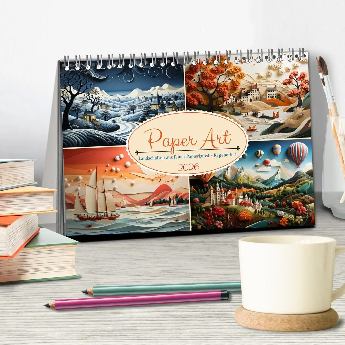Bild: 9783457498613 | Paper Art (Tischkalender 2026 DIN A5 quer), CALVENDO Monatskalender