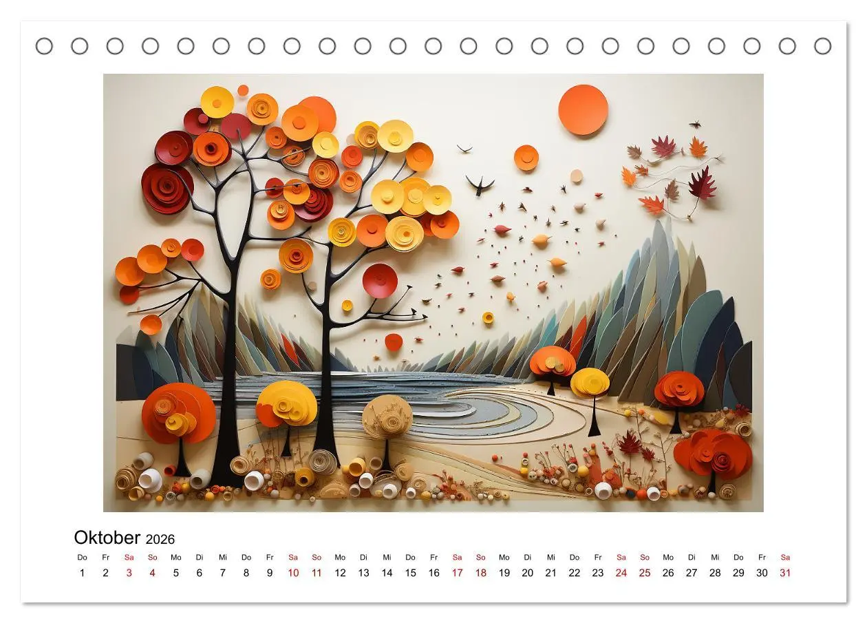 Bild: 9783457498613 | Paper Art (Tischkalender 2026 DIN A5 quer), CALVENDO Monatskalender