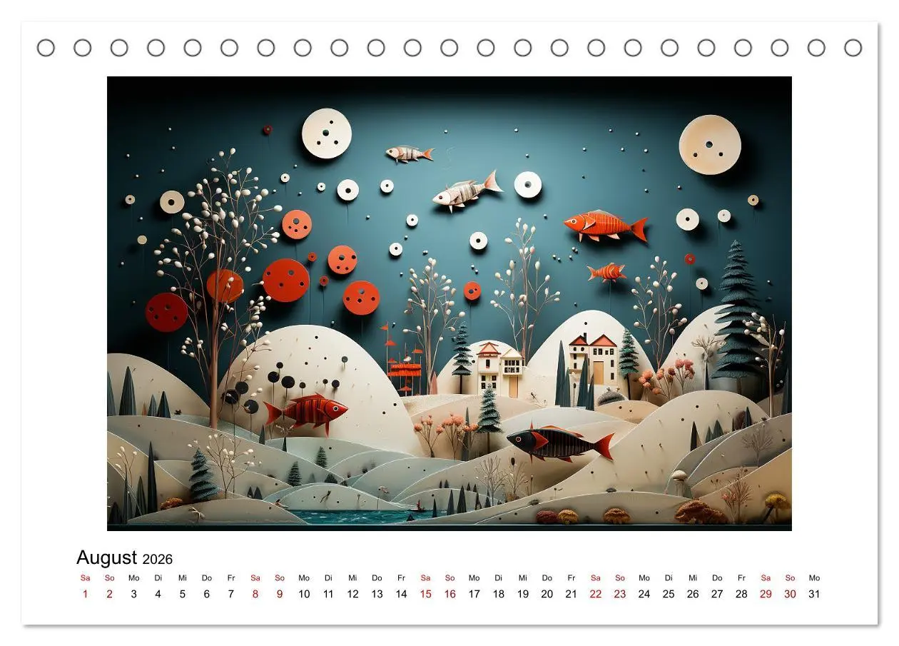 Bild: 9783457498613 | Paper Art (Tischkalender 2026 DIN A5 quer), CALVENDO Monatskalender