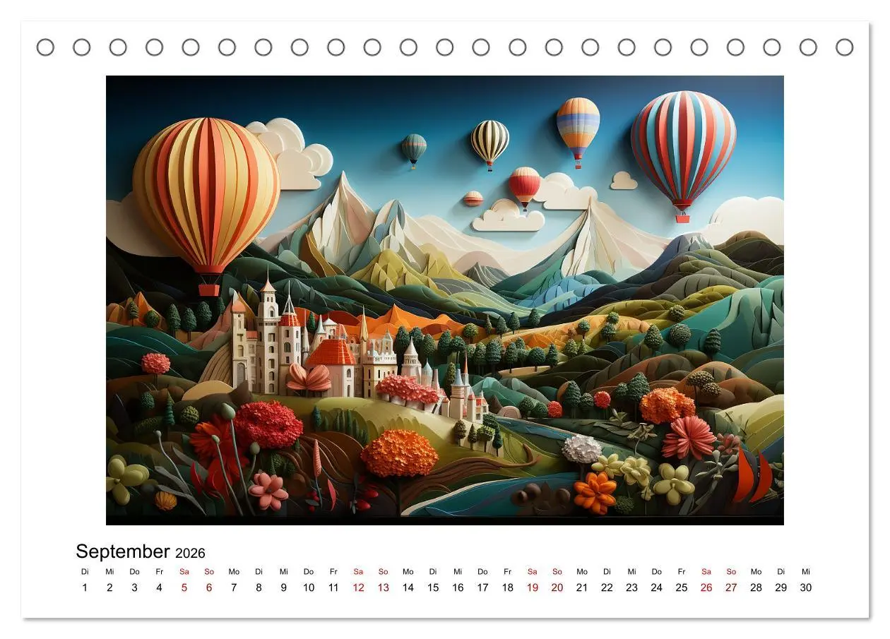 Bild: 9783457498613 | Paper Art (Tischkalender 2026 DIN A5 quer), CALVENDO Monatskalender