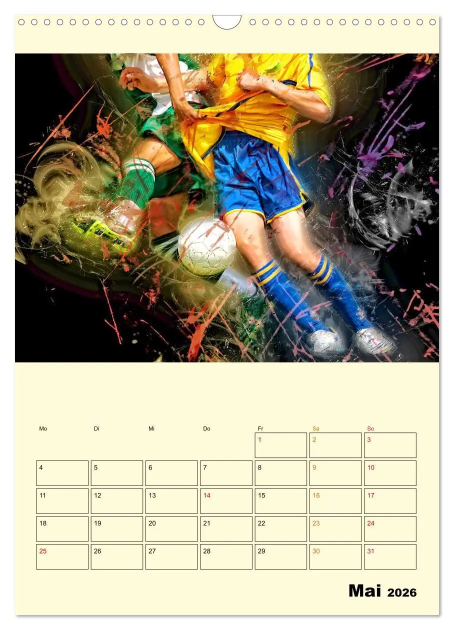 Bild: 9783516348613 | Fußball - Feuer (Wandkalender 2026 DIN A3 hoch), CALVENDO...