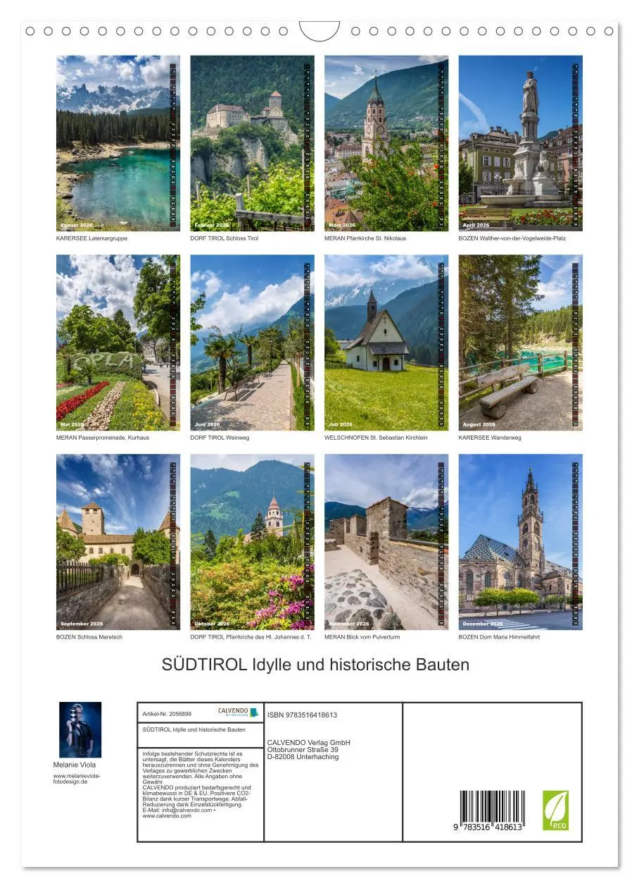 Bild: 9783516418613 | SÜDTIROL Idylle und historische Bauten (Wandkalender 2026 DIN A3...
