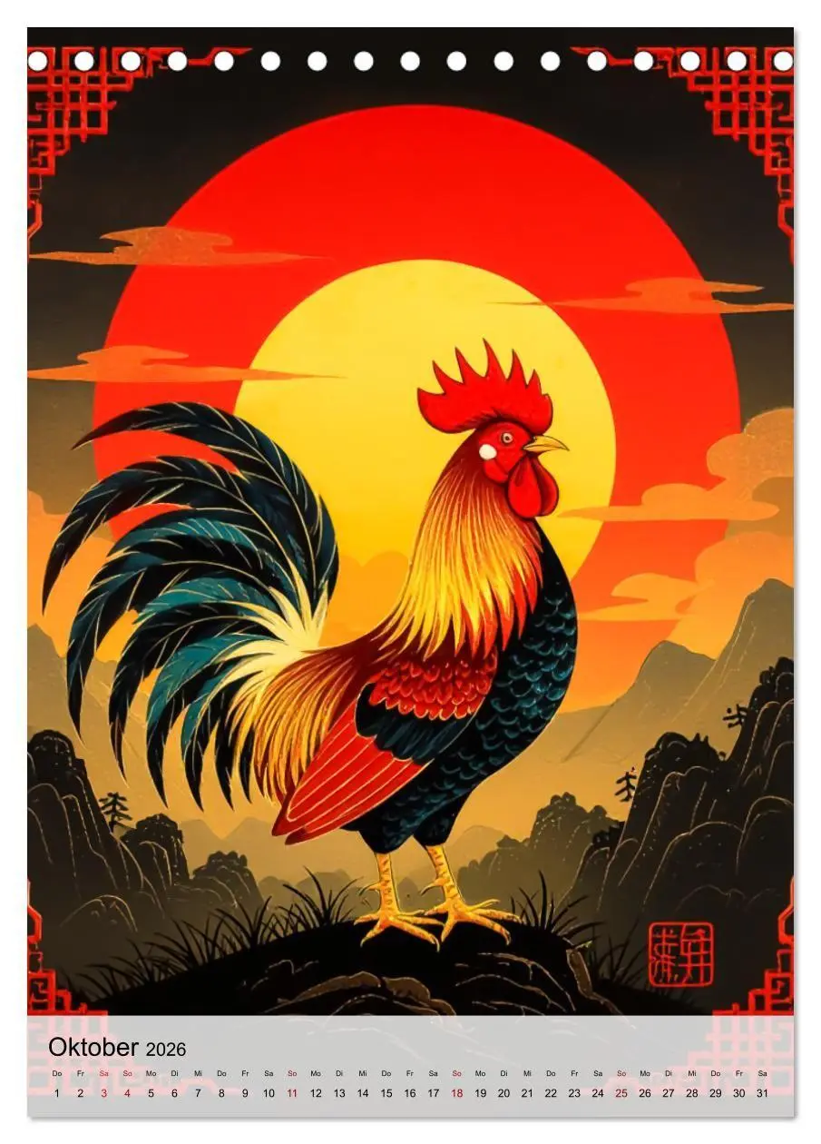 Bild: 9783516728613 | Die 12 chinesischen Tierkreiszeichen (Tischkalender 2026 DIN A5...
