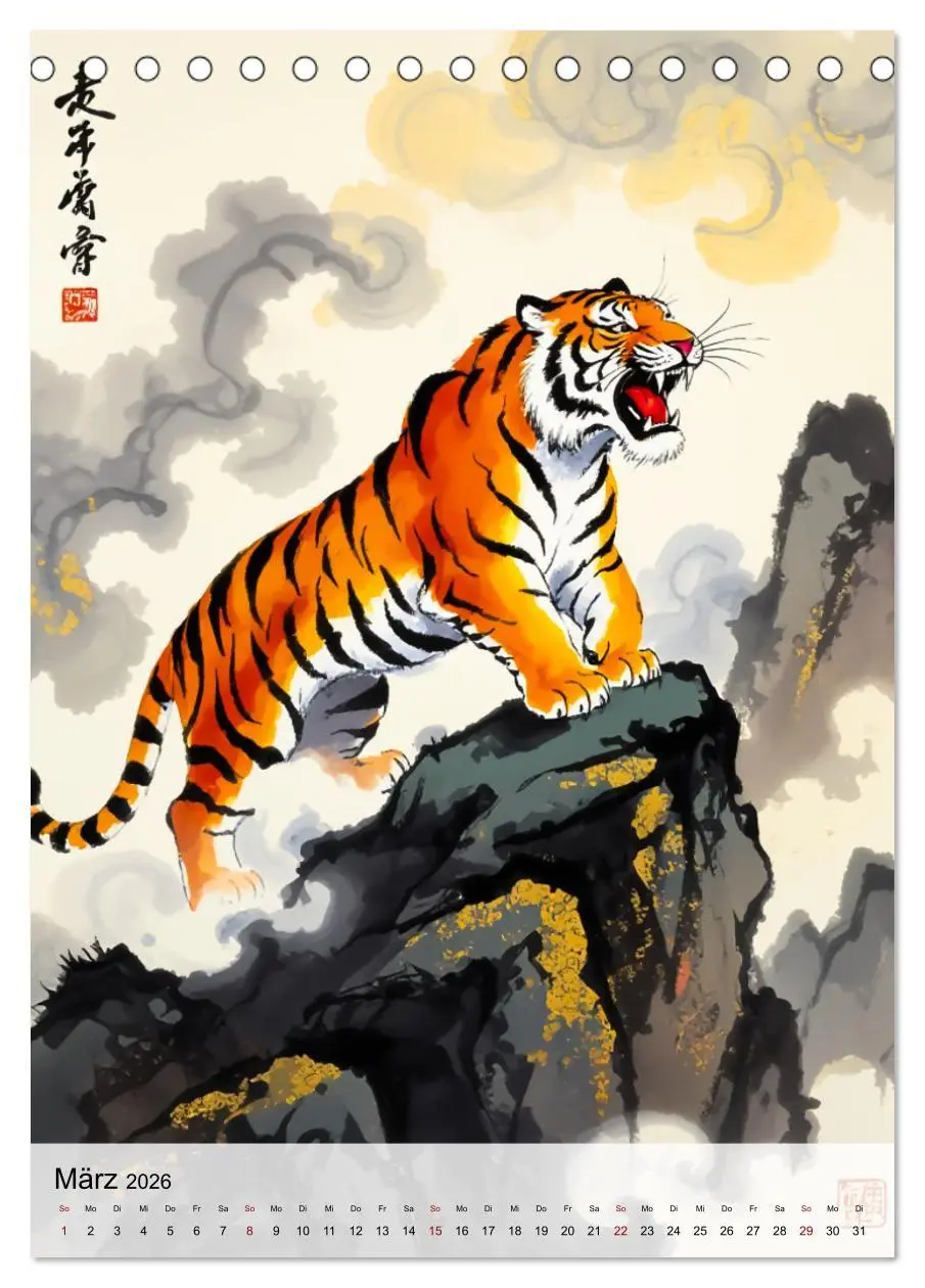 Bild: 9783516728613 | Die 12 chinesischen Tierkreiszeichen (Tischkalender 2026 DIN A5...