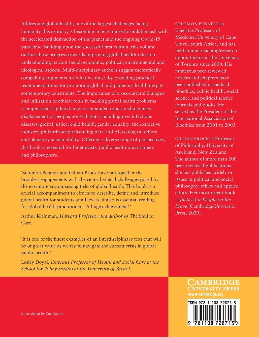 Rückseite: 9781108728713 | Global Health | Solomon Benatar (u. a.) | Taschenbuch | Englisch