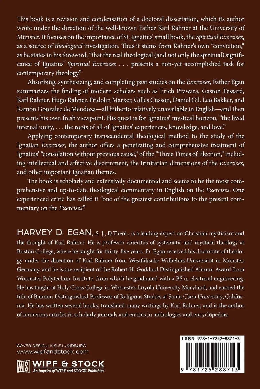 Rückseite: 9781725288713 | The Spiritual Exercises and the Ignatian Mystical Horizon | Egan