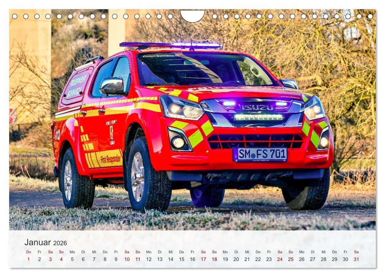 Bild: 9783457488713 | Einsatzfahrzeuge 112 (Wandkalender 2026 DIN A4 quer), CALVENDO...