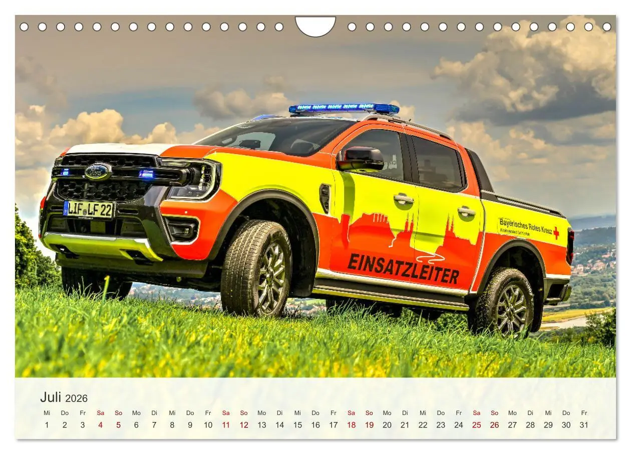 Bild: 9783457488713 | Einsatzfahrzeuge 112 (Wandkalender 2026 DIN A4 quer), CALVENDO...