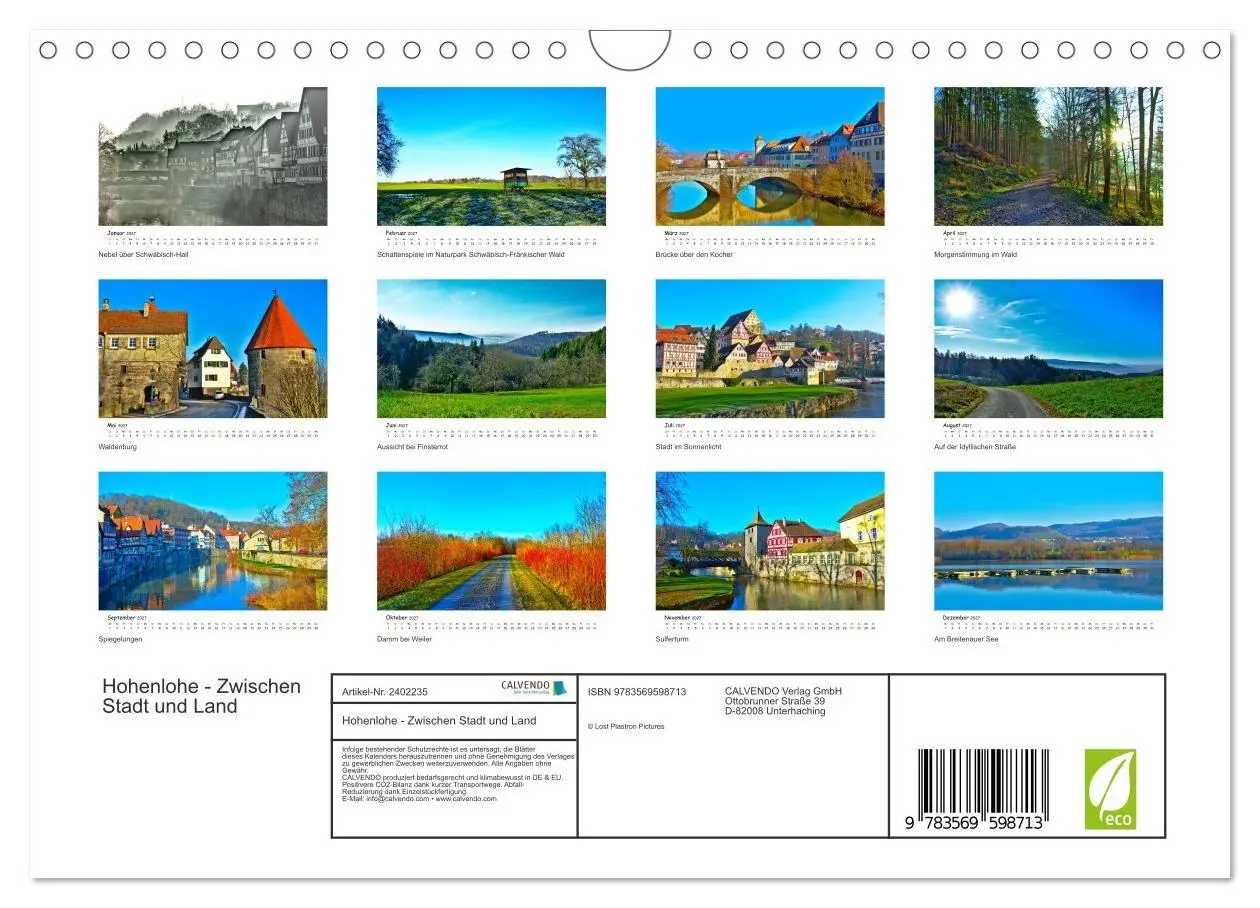 Bild: 9783569598713 | Hohenlohe - Zwischen Stadt und Land (Wandkalender 2027 DIN A4...