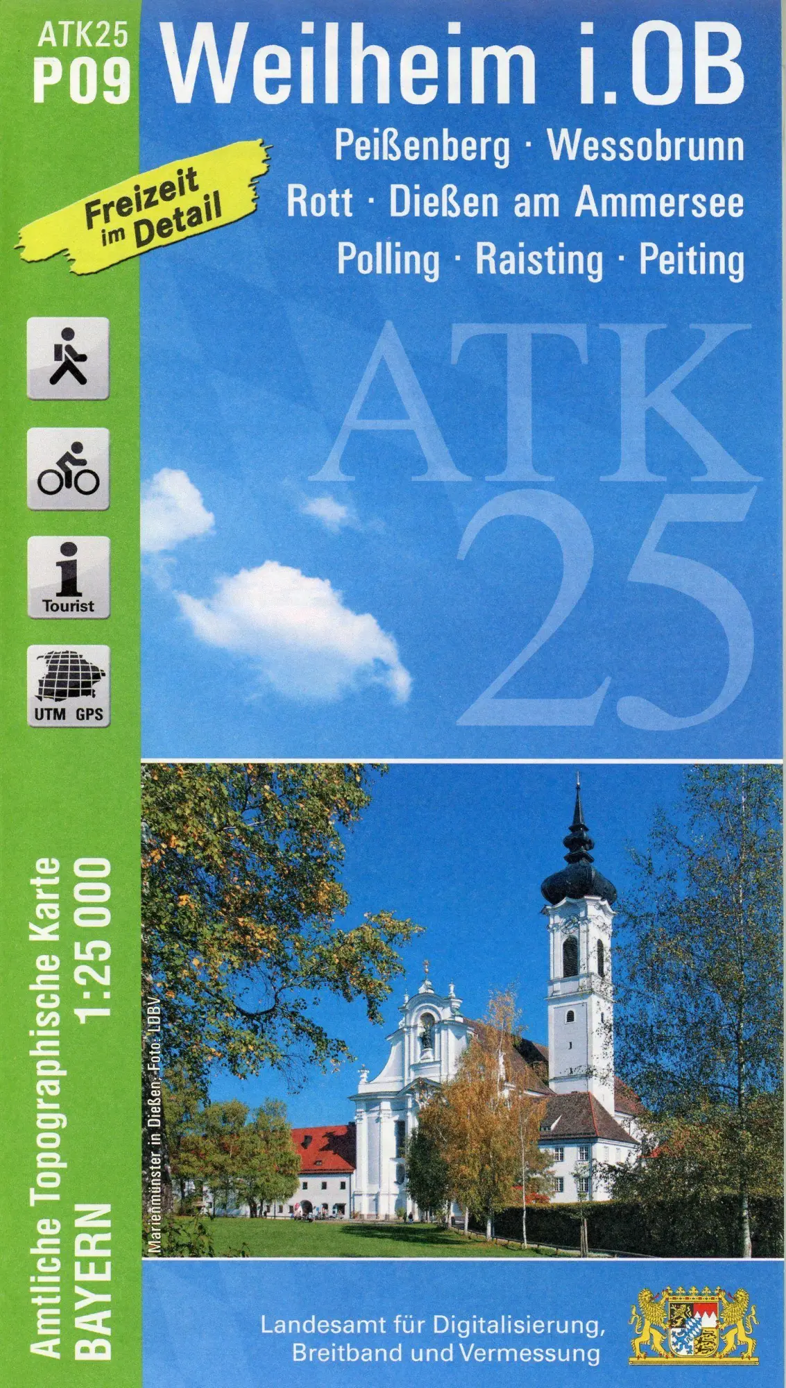 Cover: 9783899338713 | Weilheim i.OB 1:25 000 | Digitalisierung | (Land-)Karte | Deutsch