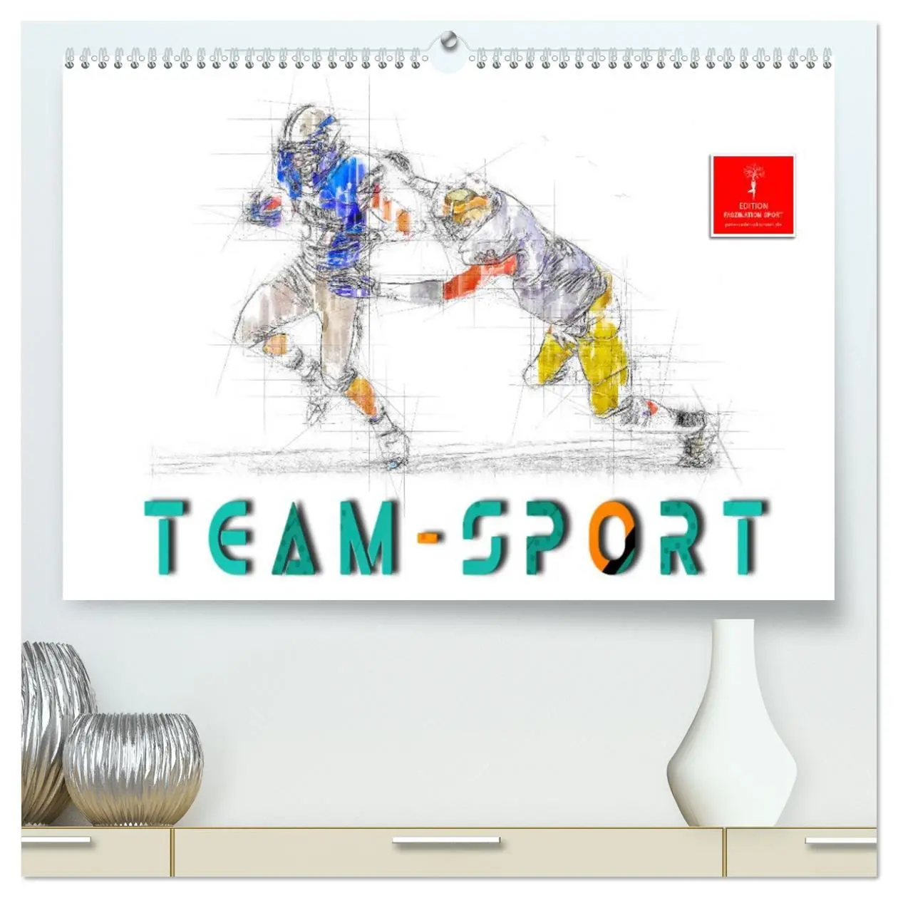 Cover: 9783457548813 | Team-Sport (hochwertiger Premium Wandkalender 2026 DIN A2 quer),...