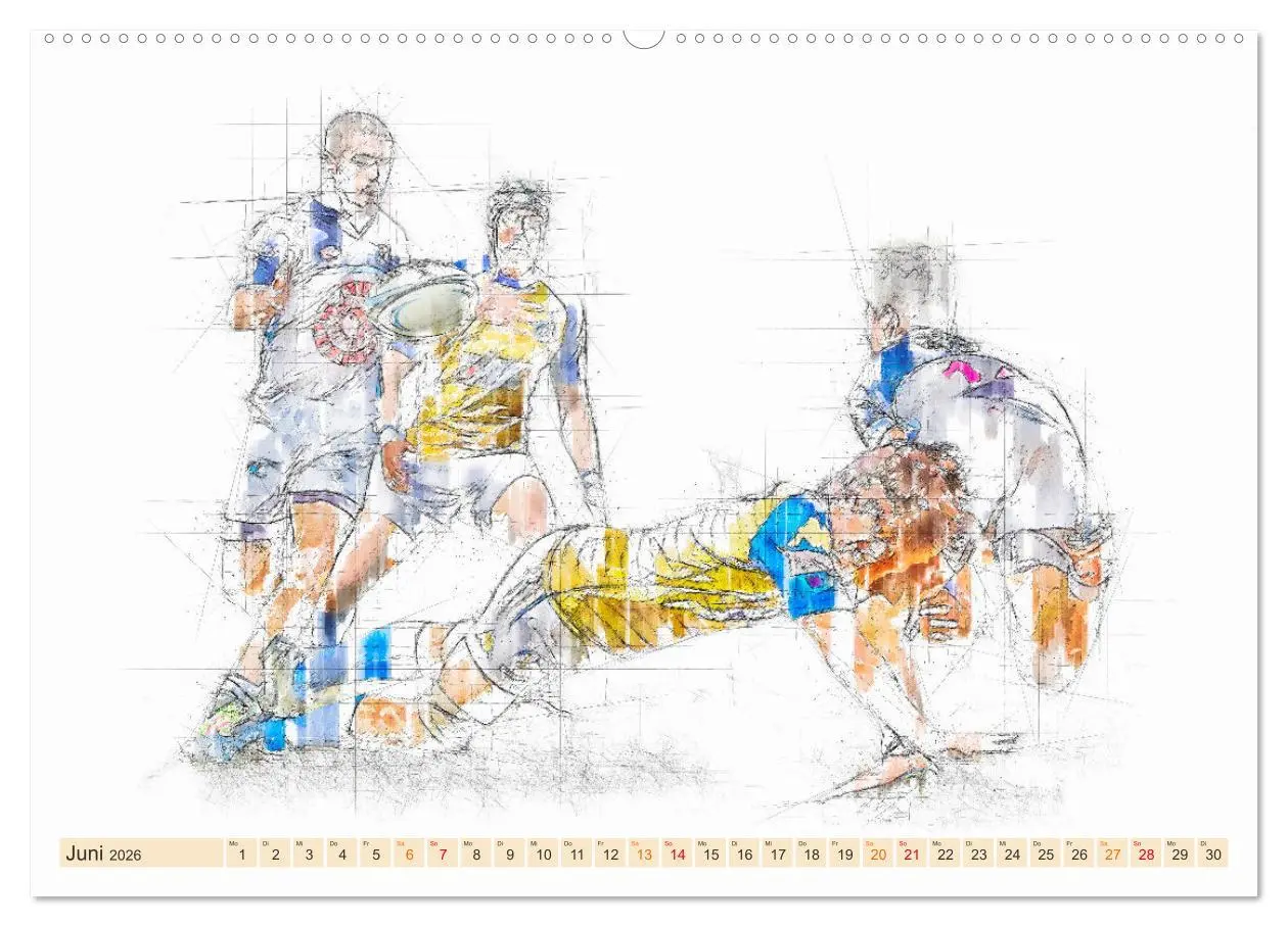 Bild: 9783457548813 | Team-Sport (hochwertiger Premium Wandkalender 2026 DIN A2 quer),...