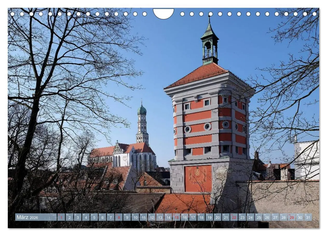Bild: 9783457858813 | Unterwegs in Augsburg (Wandkalender 2026 DIN A4 quer), CALVENDO...