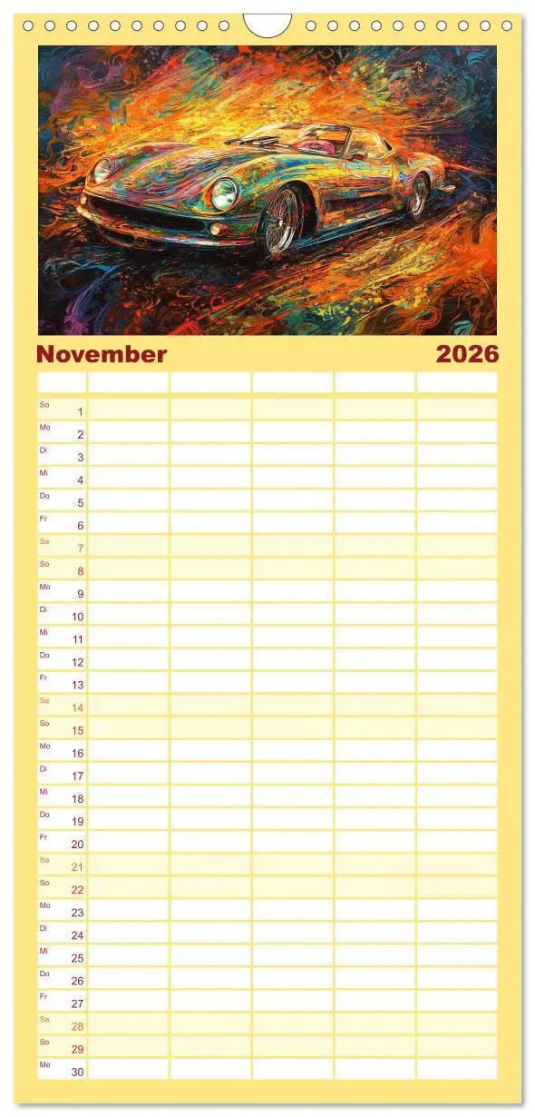 Bild: 9783516498813 | Familienplaner 2026 - Neon Speed mit 5 Spalten (Wandkalender, 21 x...