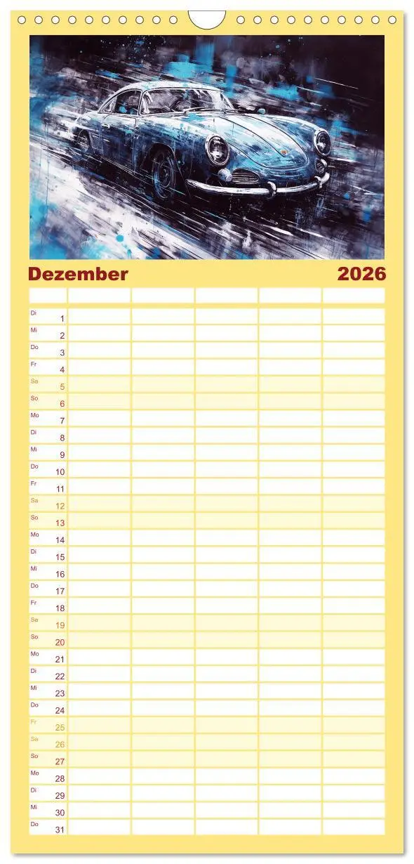 Bild: 9783516498813 | Familienplaner 2026 - Neon Speed mit 5 Spalten (Wandkalender, 21 x...