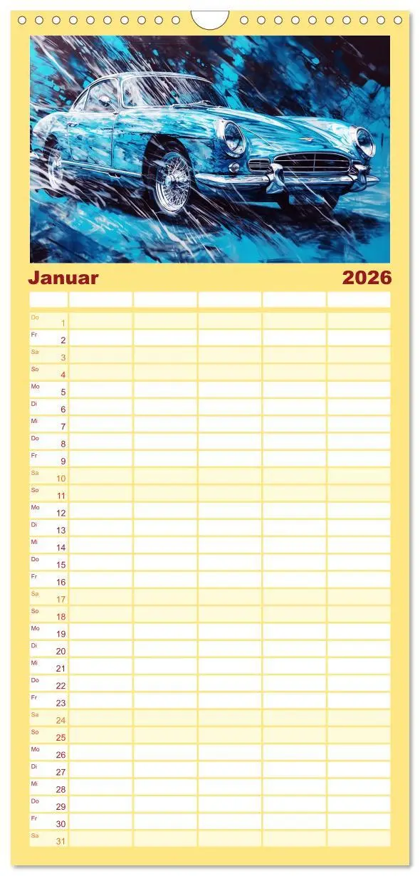 Bild: 9783516498813 | Familienplaner 2026 - Neon Speed mit 5 Spalten (Wandkalender, 21 x...