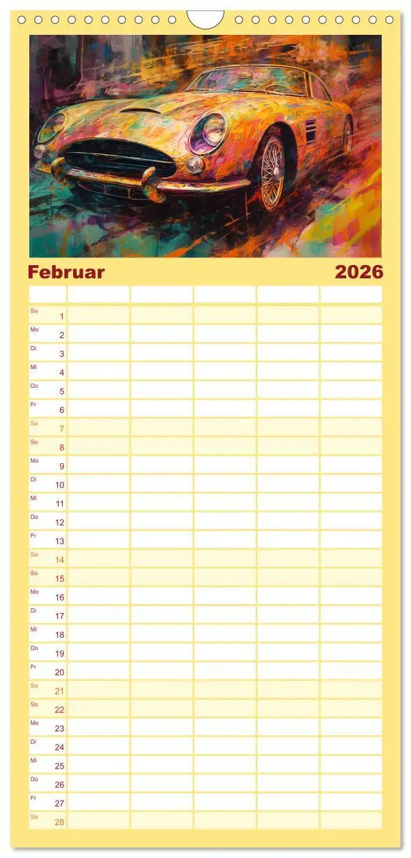 Bild: 9783516498813 | Familienplaner 2026 - Neon Speed mit 5 Spalten (Wandkalender, 21 x...