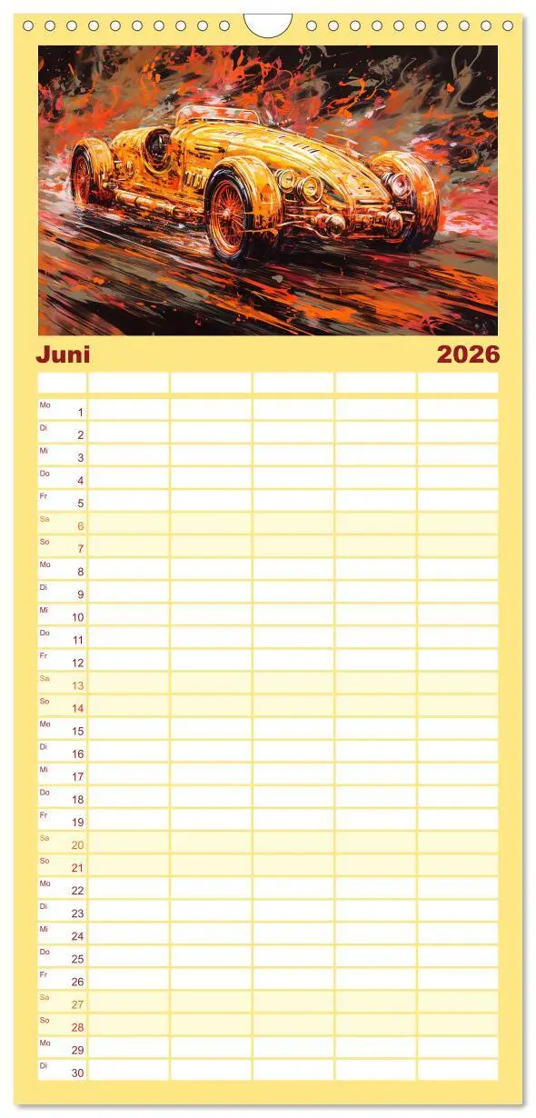 Bild: 9783516498813 | Familienplaner 2026 - Neon Speed mit 5 Spalten (Wandkalender, 21 x...