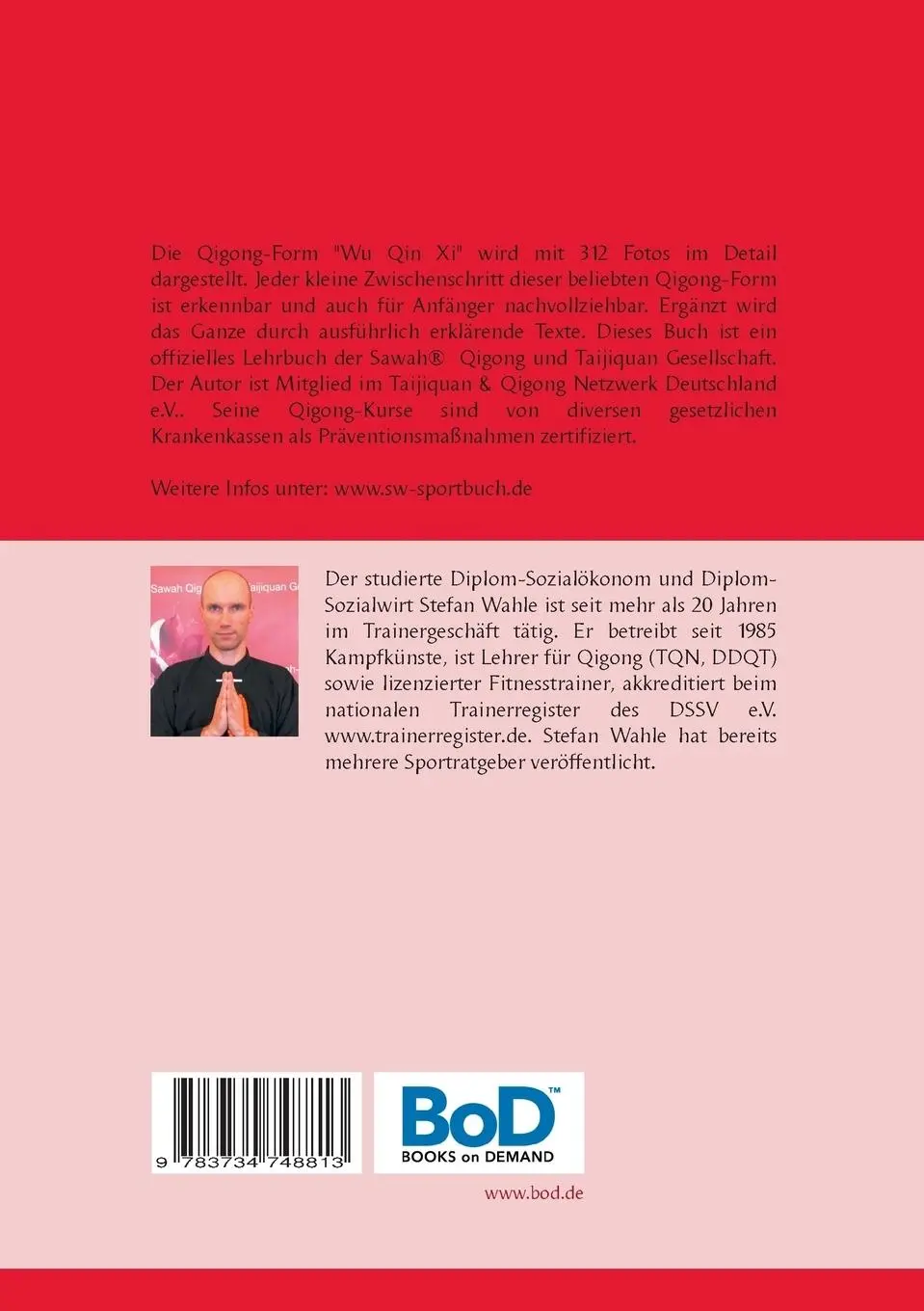 Rückseite: 9783734748813 | Wu Qin Xi - Qigong | Stefan Wahle | Taschenbuch | 116 S. | Deutsch