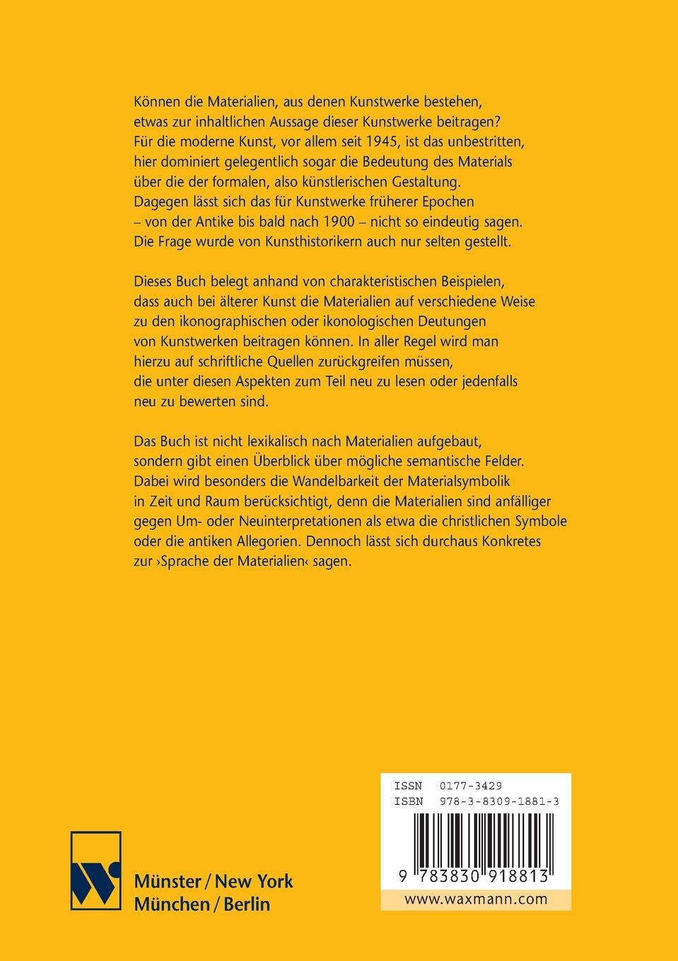 Rückseite: 9783830918813 | Die Sprache der Materialien | Thomas Raff | Taschenbuch | 224 S.