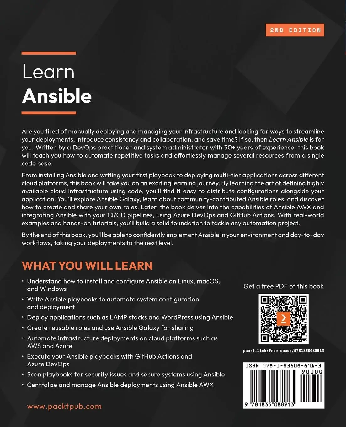 Rückseite: 9781835088913 | Learn Ansible - Second Edition | Russ Mckendrick | Taschenbuch | 2024