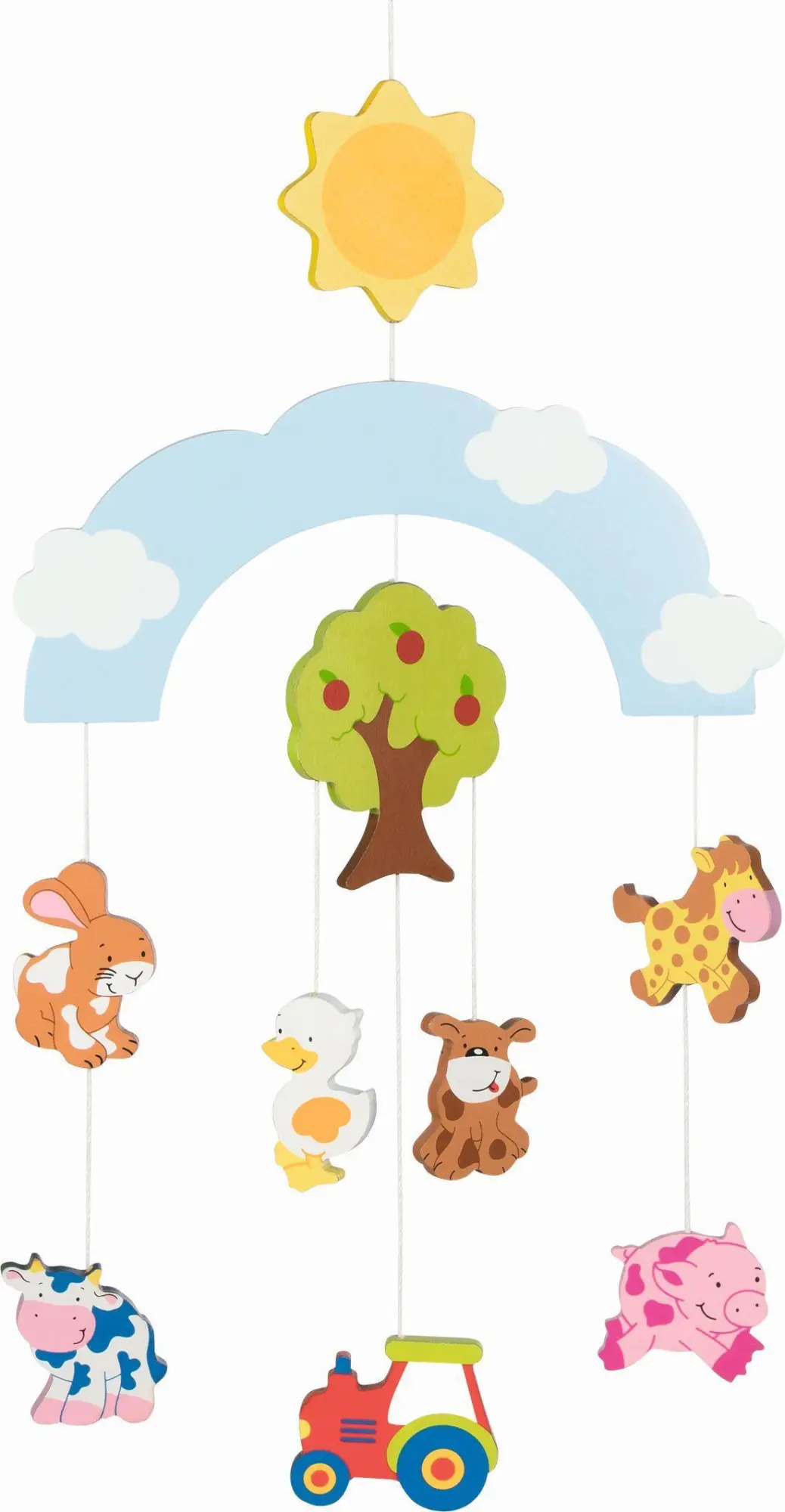 Cover: 4013594529013 | Mobile Bauernhof | 20 x 55 cm, Holz, 10 Teile | goki | Spielzeug