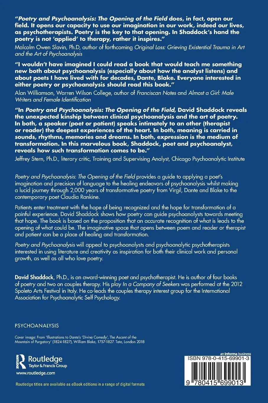 Rückseite: 9780415699013 | Poetry and Psychoanalysis | The Opening of the Field | David Shaddock