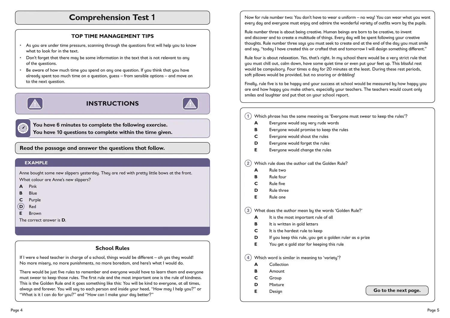 Bild: 9781844199013 | 11+ Verbal Reasoning Comprehension Practice Workbook | Collins 11