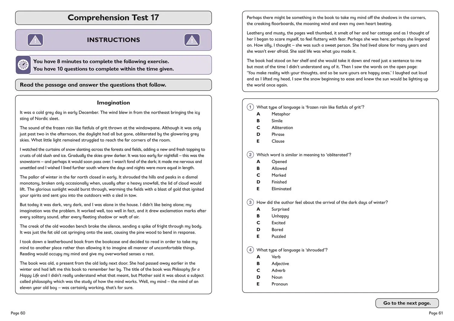 Bild: 9781844199013 | 11+ Verbal Reasoning Comprehension Practice Workbook | Collins 11