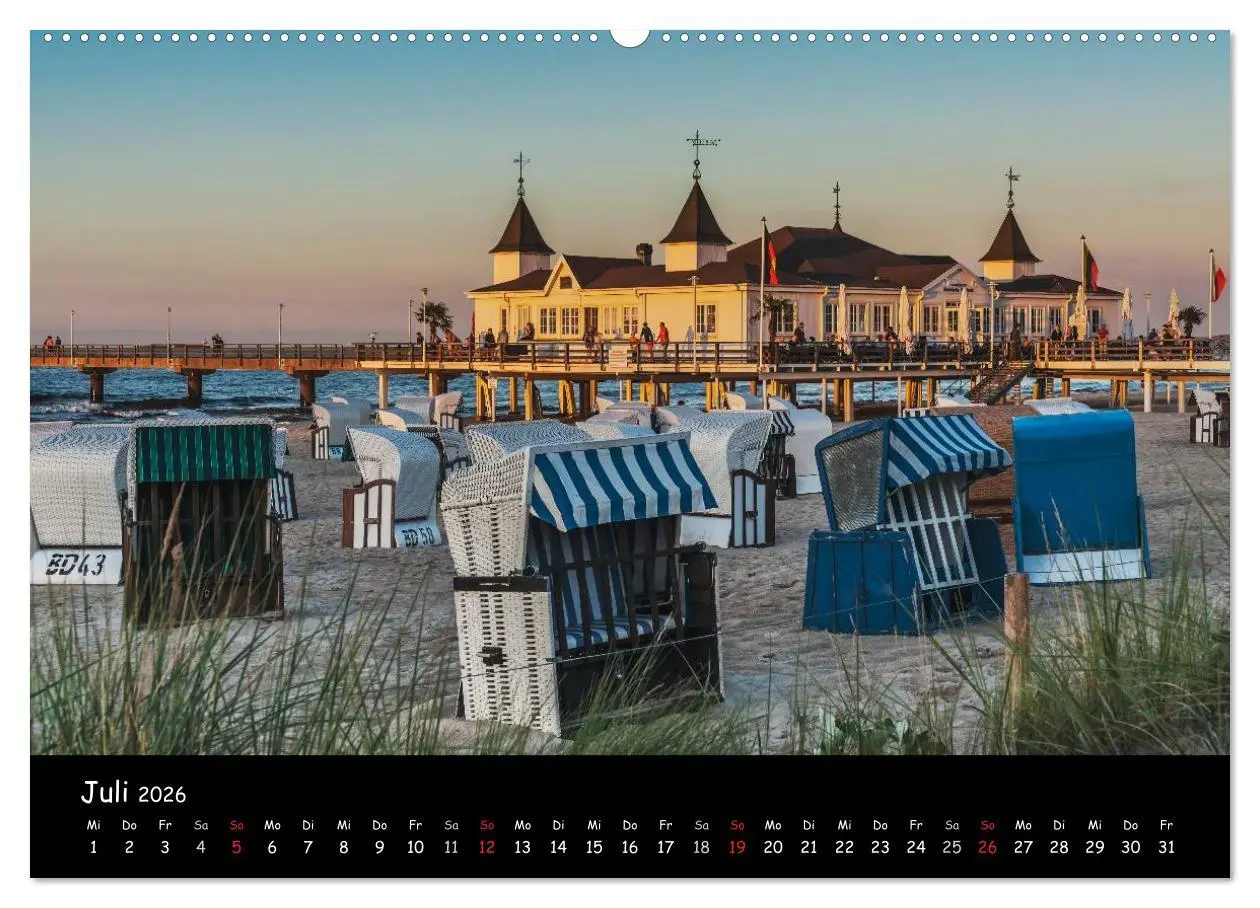 Bild: 9783516139013 | Insel Usedom (Wandkalender 2026 DIN A2 quer), CALVENDO Monatskalender