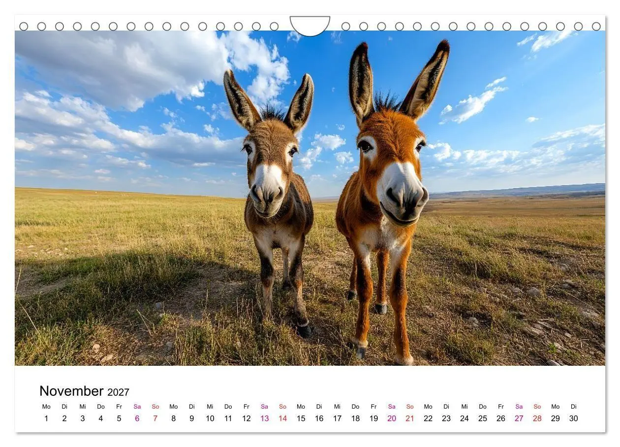 Bild: 9783516759013 | Esel - neugierige Typen (Wandkalender 2027 DIN A4 quer), CALVENDO...
