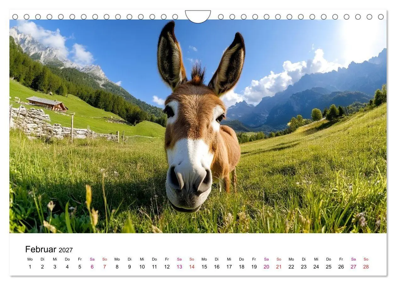Bild: 9783516759013 | Esel - neugierige Typen (Wandkalender 2027 DIN A4 quer), CALVENDO...