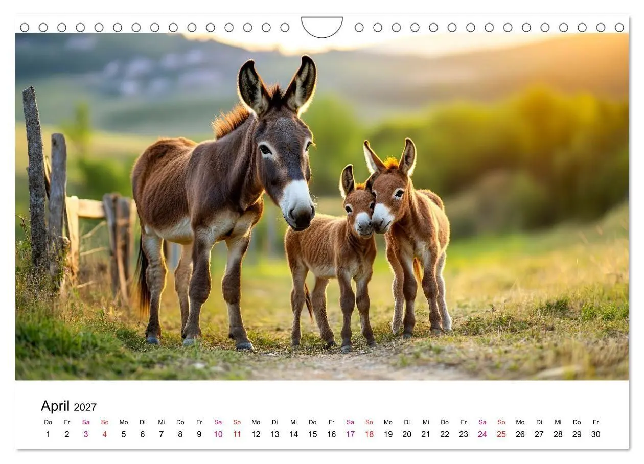 Bild: 9783516759013 | Esel - neugierige Typen (Wandkalender 2027 DIN A4 quer), CALVENDO...