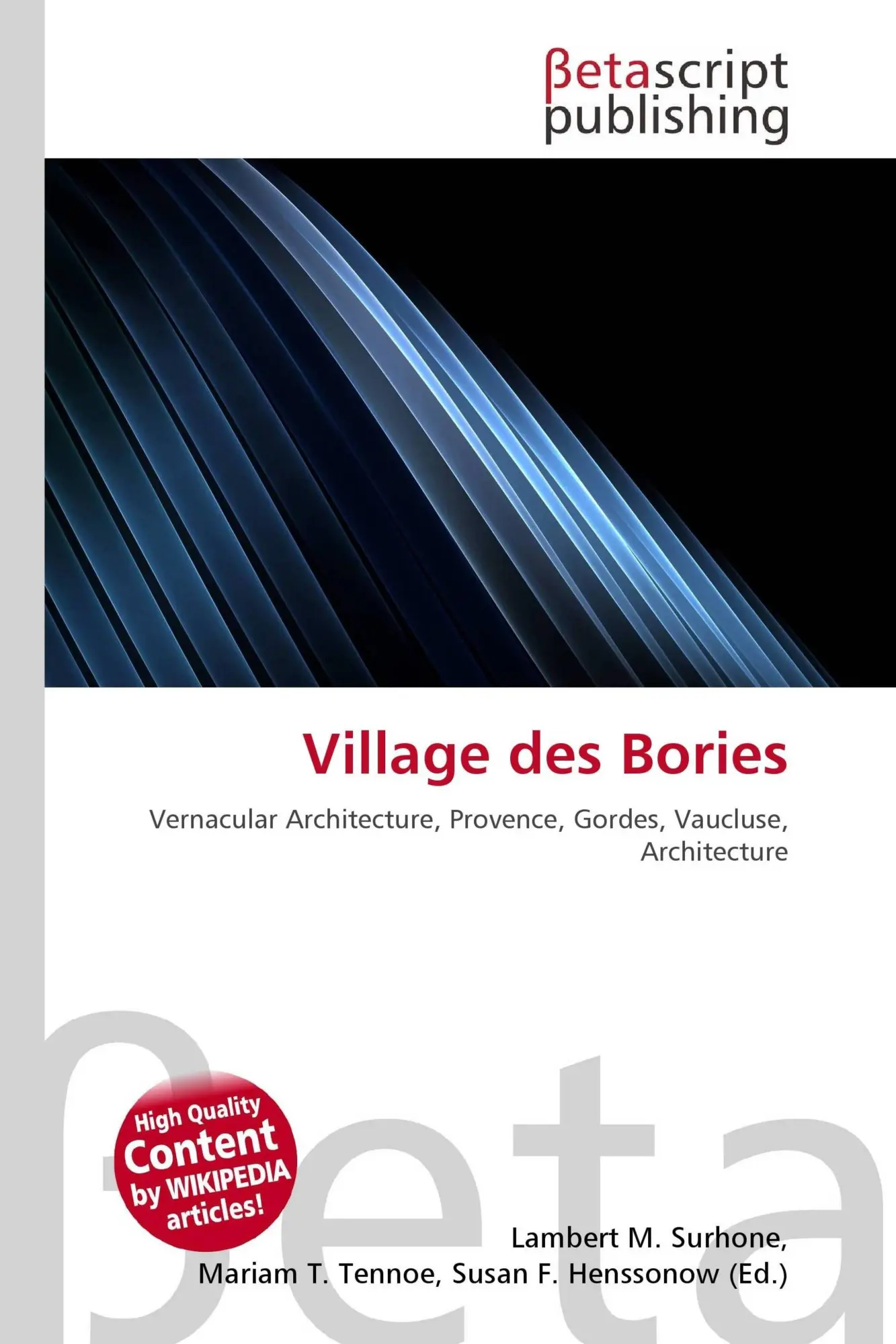 Cover: 9786134839013 | Village des Bories | Lambert M. Surhone (u. a.) | Taschenbuch | 2026