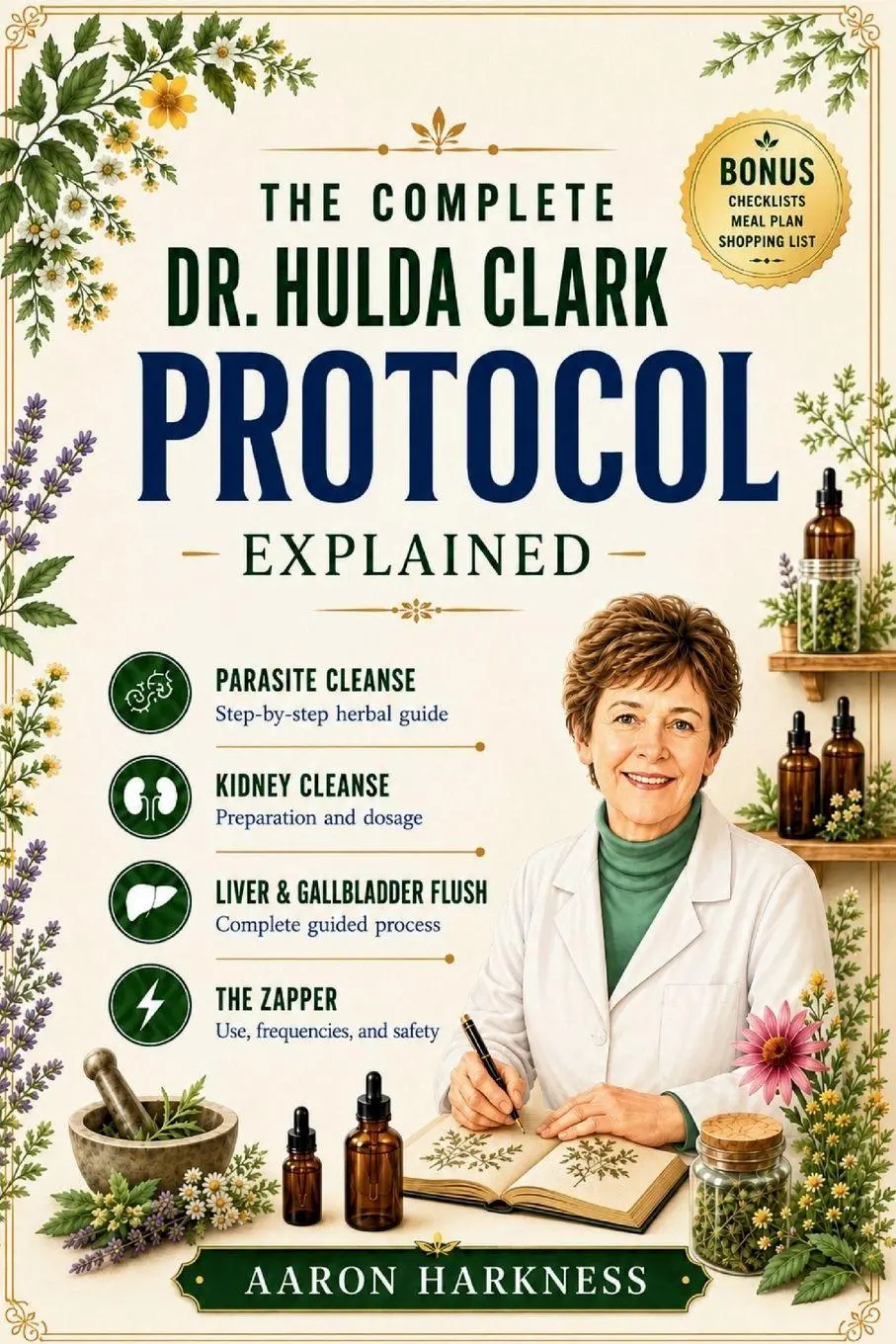 Cover: 9798240939013 | THE COMPLETE DR. HULDA CLARK PROTOCOL EXPLAINED | Aaron Harkness