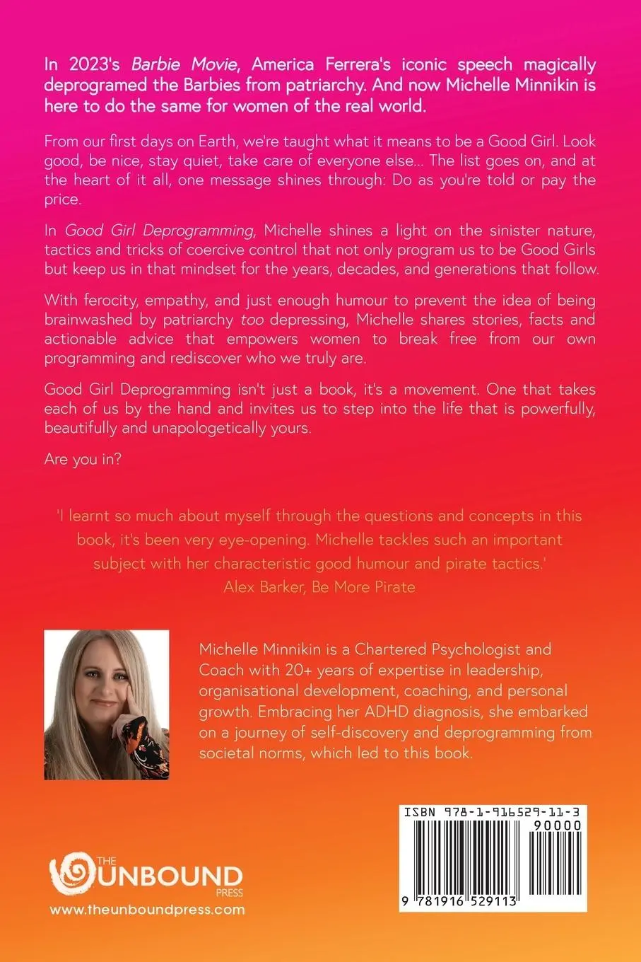 Rückseite: 9781916529113 | Good Girl Deprogramming | Unleash The Rebel Within | Michelle Minnikin