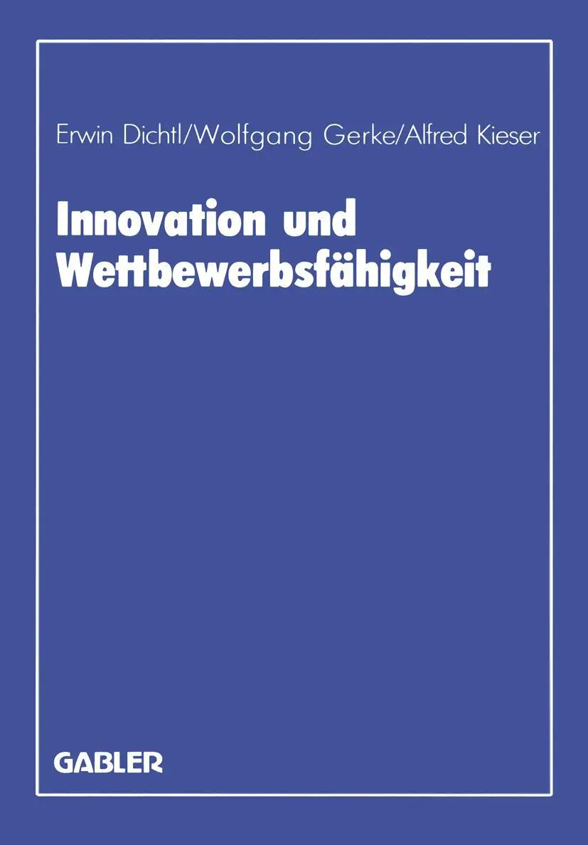 Cover: 9783409139113 | Innovation und Wettbewerbsfähigkeit | Erwin Dichtl | Taschenbuch