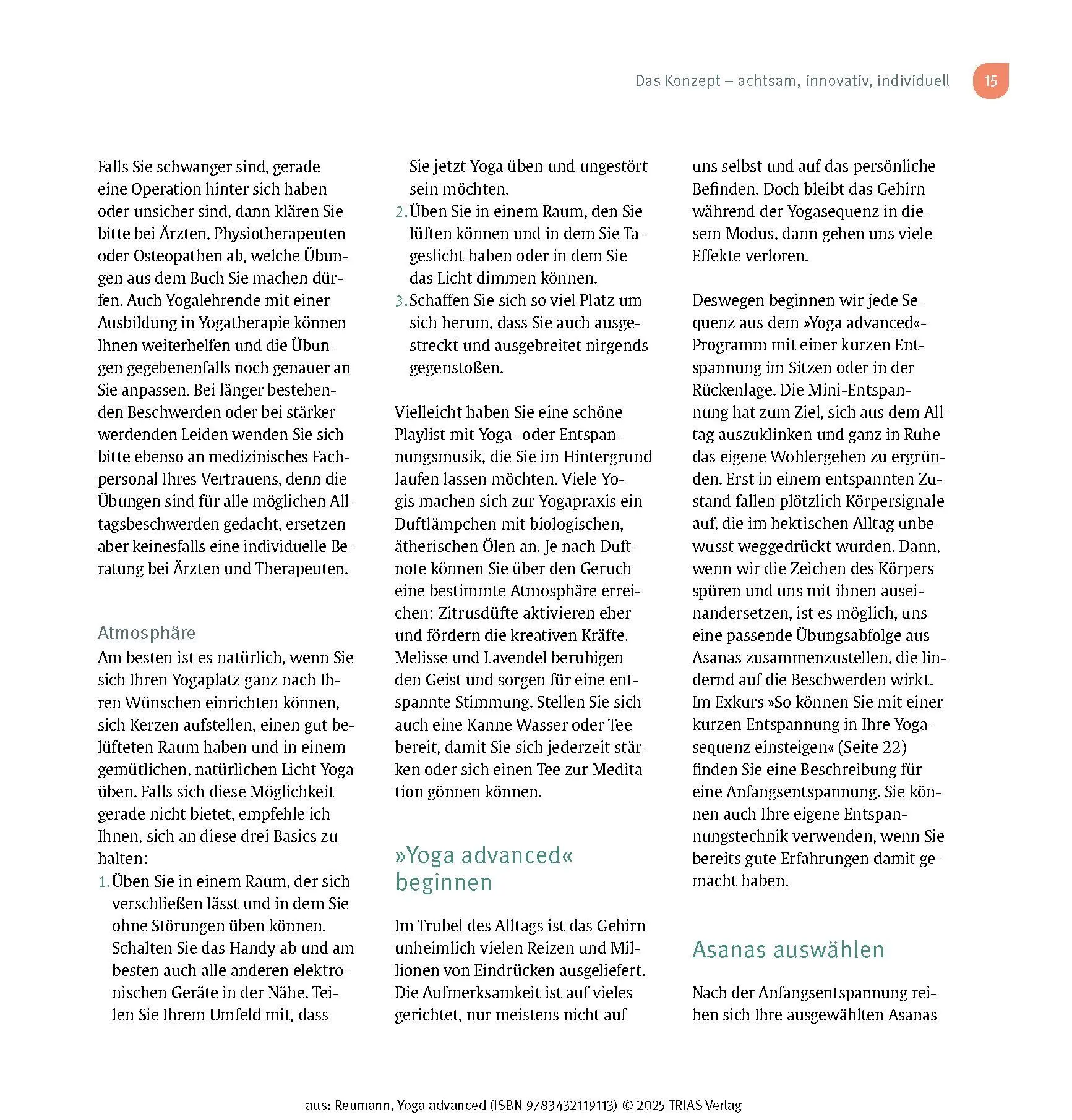 Bild: 9783432119113 | Yoga advanced | Friederike Reumann | Taschenbuch | Brosch. (KB+KL)