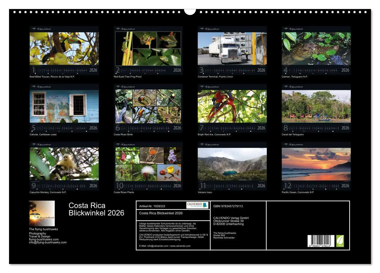 Bild: 9783457279113 | Costa Rica Blickwinkel 2026 (Wandkalender 2026 DIN A2 quer),...