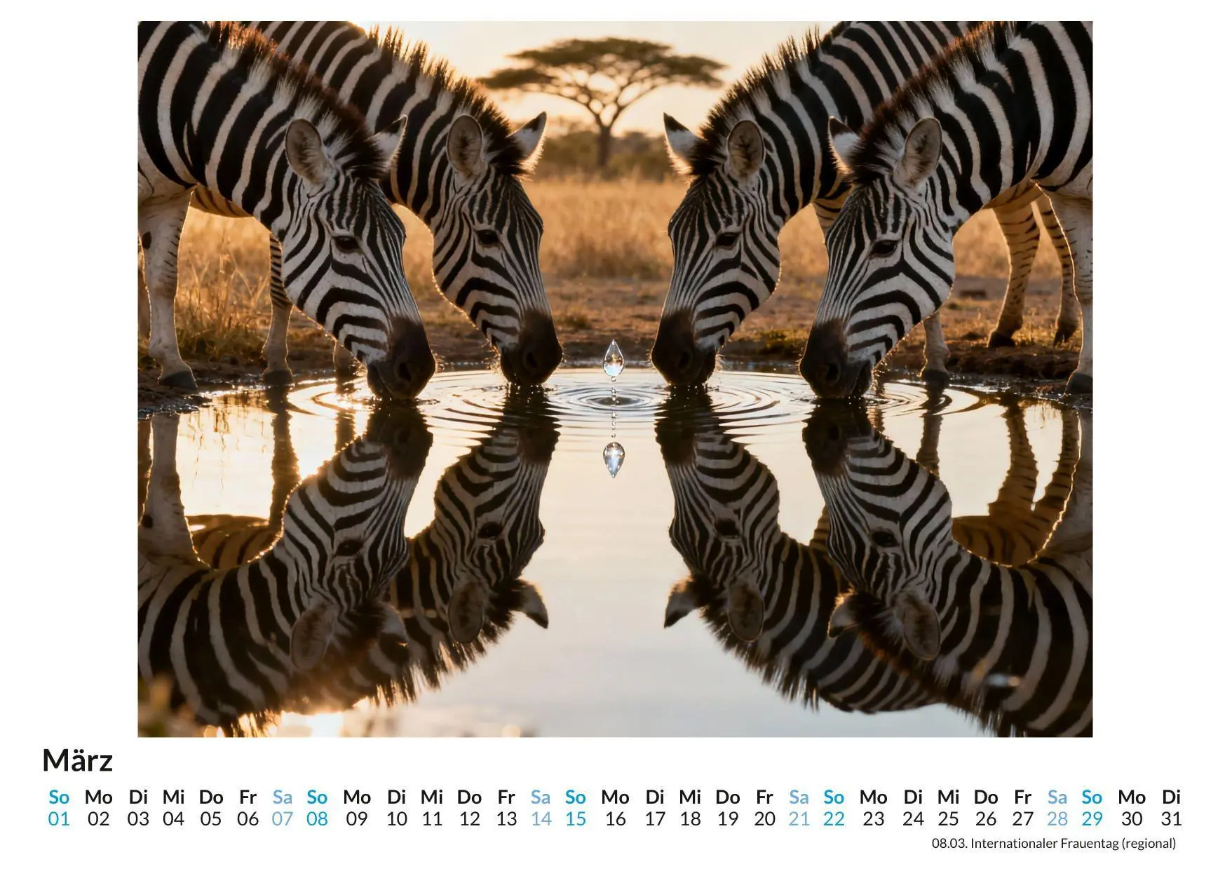 Bild: 9783695329113 | Zebra | Emma Schwarz | Kalender | Deutsch | 2026 | FlipFlop